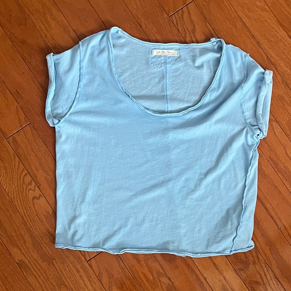We The Free Sky Blue Short Sleeve Tee